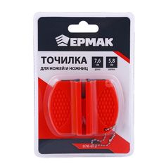 ЕРМАК Точилка для ножей/ножниц, вольфрамовая сталь, керамика, 5,8х7,6х2,4см, ABS пластик No Brand