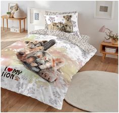 Комплект постельного белья Mona Liza 1,5-спальный SL I Love my LION 50х70 сатин 5756/3