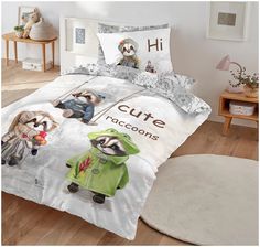 Комплект постельного белья Mona Liza 1,5-спальный SL СUTE I Еноты 50х70 сатин 5756/8