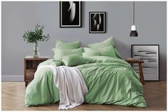 Комплект постельного белья Mona Liza евро 50х70 Modern Grass микрошелк 50260/40