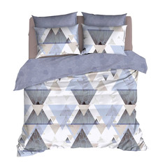 Комплект постельного белья Mona Liza 2-спальный HE Gabriell blue 50х70 и 70х70 5044/0071