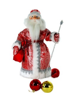 Кукла коллекционная Дедушка Мороз в парчовой шубе. Потешный промысел