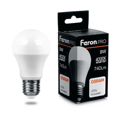 Лампочка светодиодная Feron LB-1009, 38027, 9W, E27 (комплект 10 шт.)