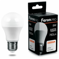 Лампочка светодиодная Feron LB-1009, 38028, 9W, E27 (комплект 10 шт.)