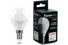Лампочка светодиодная Feron LB-1407, 38071, 7,5W, E14 (комплект 10 шт.)