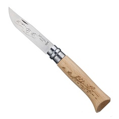 Нож Opinel серии Tradition Animalia №08, клинок 8,5см, нерж.сталь, рукоять-бук, рис.- вело