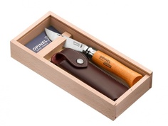 Нож Opinel серии Tradition №08, клинок 8,5см, углеродистая сталь, рукоять-бук, чехол, футл