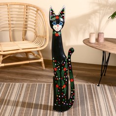 Сувенир дерево "Кошка" 21х7,5х100 см No Brand
