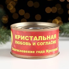 Сувенир в банке "Кристальная любовь и согласие 2023", талисман, розовый кварц No Brand
