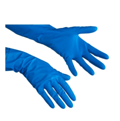 Перчатки для уборки Vileda Professional Комфорт нитриловые, голубые, L