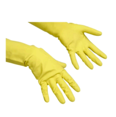 Перчатки для уборки Vileda Professional многоцелевые, желтые, резиновые, S