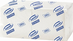 Салфетки бумажные Luscan Profi Pack 1 слой, 24х24 белые 400шт. упаковка No Brand