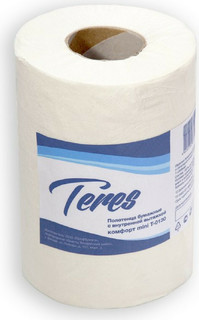 Полотенца бумажные Teres Комфорт мини, 1 слой, 120м 12 рулонов, Т-0130 No Brand