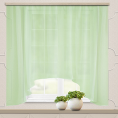 Штора для кухни вуаль-однотонная арка 285*160 св.зеленый Witerra