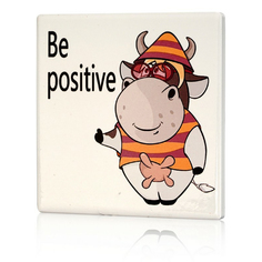 Подставка Artus Новый год Be positive декоративная керамика 10 х 10 см