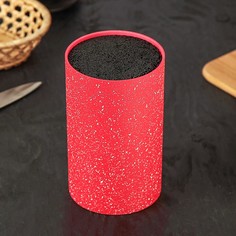 Подставка для ножей с наполнителем «Зефир», 11x18 см, цвет красный No Brand