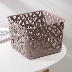 Корзина для хранения, 20,5x20,5x14,5 см, цвет МИКС No Brand