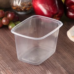 Контейнер одноразовый Юпласт, 350 гр, 10,8x8,2x7 см, прямоугольный, прозрачный 100 шт. No Brand