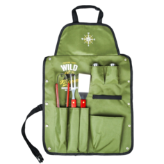 Фартук "Wild Kitchen", зеленый, 63 х 43 см No Brand