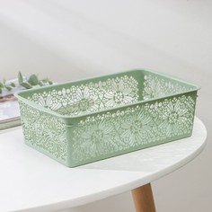 Корзина для хранения Floral, 25x15x7,5 см, цвет МИКС No Brand