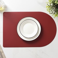 Салфетка сервировочная на стол «Тэм», 45x29,5 см, цвет винный (12 шт) No Brand