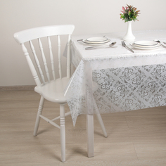 Скатерть без основы многоразовая «Ажурная», 132x220 см, цвет МИКС No Brand