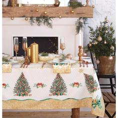 Набор столовый Этель Golden Christmas скатерть 150x180 +/-3см с ГМВО, салф.40x40см - 8шт,