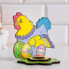 Подставка для яйца "Курица", фанера No Brand