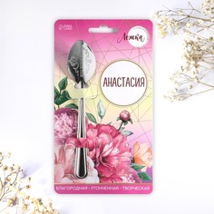Ложка именная на открытке «Анастасия», 3 х 14 см Семейные традиции
