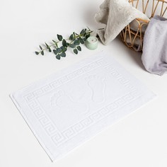 Полотенце махровое для ног, размер 50х70 см, белый, хлопок 100% Текстиль Центр