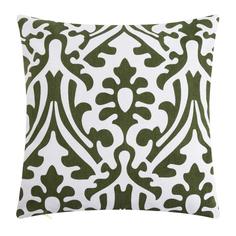 Наволочка декоративная 40х40 см, Monograms green, 100% хлопок Этель