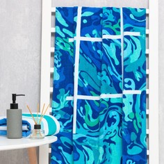 Полотенце Love Life "Морские узоры" 70x140 см, велюр/маxра 340гр/м2, 100% xлопок