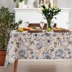 Скатерть "Доляна" Blooming garden 144x250см, 100% xлопок, 164 г/м2