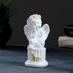 Фигура "Ангелочек на подставке" 5х5х15см Хорошие сувениры