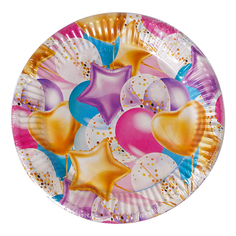 Тарелка Страна Карнавалия Шары бумажная 10 шт.
