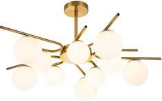 Люстра потолочная Escada на штанге Sphere 642/10P E27x60W Brass