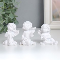 Сувенир полистоун "Белоснежный ангел со звёздочкой" МИКС 4,5х3,5х5,5 см No Brand