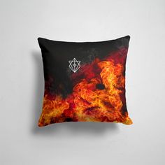 Подушка декоративная 45х45см Рок In Flames В огне 365home