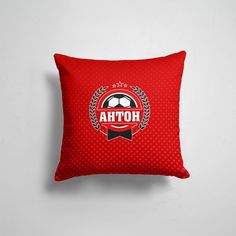 Подушка декоративная 45х45см Имена Антон Антон звезда футбола 365home