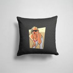 Подушка декоративная 45х45см Геймерам GTA GTA SA Девушка в очках 365home