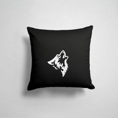 Подушка декоративная 45х45см Звери Волки Animal Wolf Black 365home