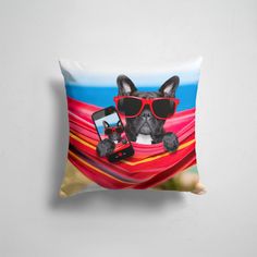 Подушка декоративная 45х45см Собаки Бульдог бульдог 365home