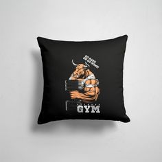Подушка декоративная 45х45см Разное спортивное Go heavy or go home 365home