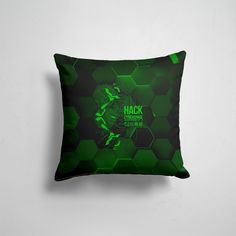 Подушка декоративная 45х45см Программисты Принты для программистов Hack Cyberspace 365home