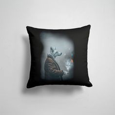 Подушка декоративная 45х45см Звери Волки Одинокий волк 365home