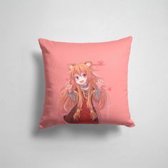 Подушка декоративная 45х45см Аниме Восхождение героя щита Raphtalia 365home