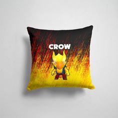 Подушка декоративная 45х45см Геймерам Brawl Stars BRAWL STARS CROW PHOENIX 365home