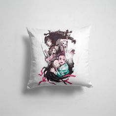 Подушка декоративная 45х45см Аниме Убийца Демонов постер 365home