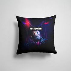 Подушка декоративная 45х45см Неоновые принты Неоновые надписи WISDOM 365home