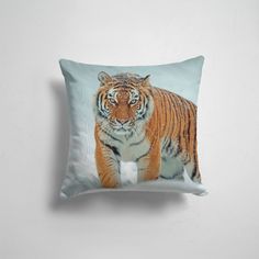 Подушка декоративная 45х45см Звери Крупные кошки Тигр 365home